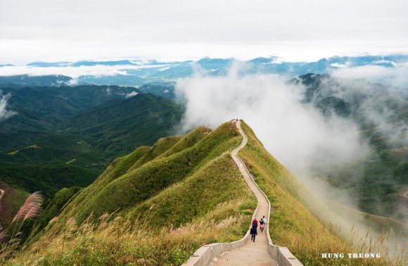 The Great Wall of Vietnam hugs a mountain range